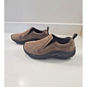 Merrell Jungle Moc Suede Loafers Shoes Womens 7 Brown Dark Earth J65685 Comfort